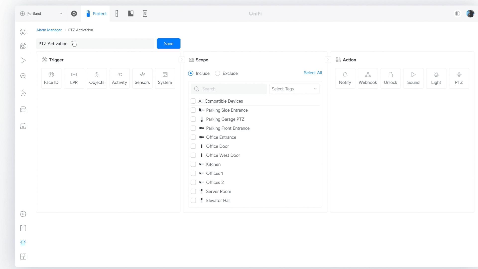 UniFi Protect AI intelligence settings and smart detection